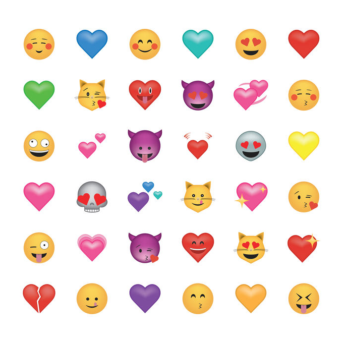 Emojis for expressing love.