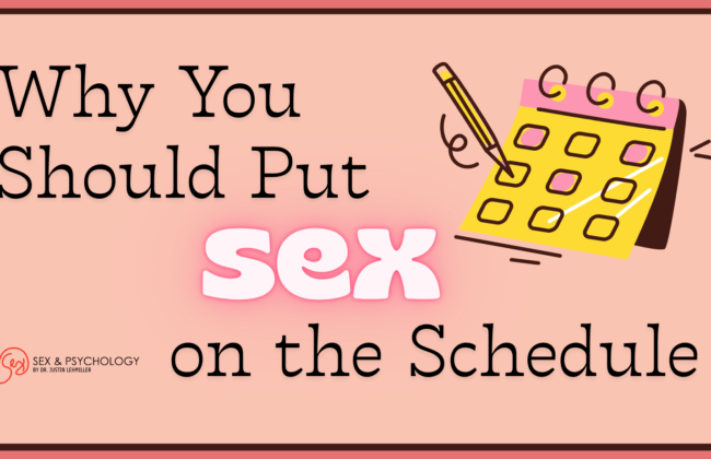 Why You Should Put Sex On The Schedule